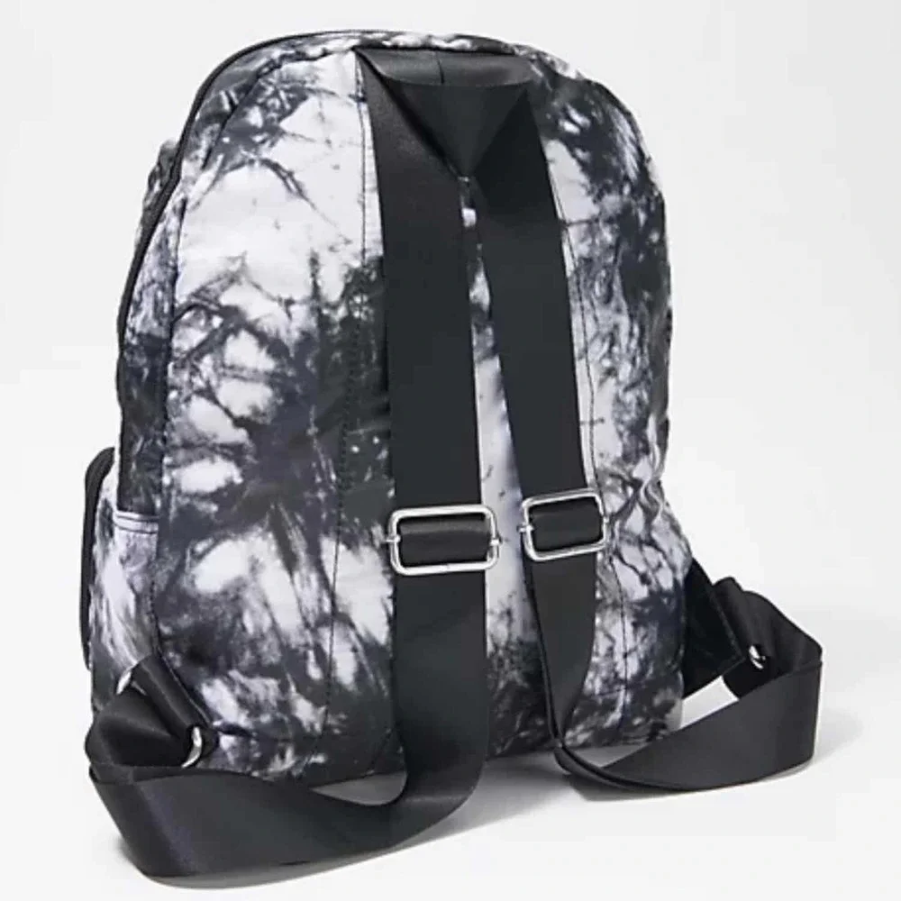 Aimee Kestenberg Nylon Packable Backpack  Leather Trim Tie Dye